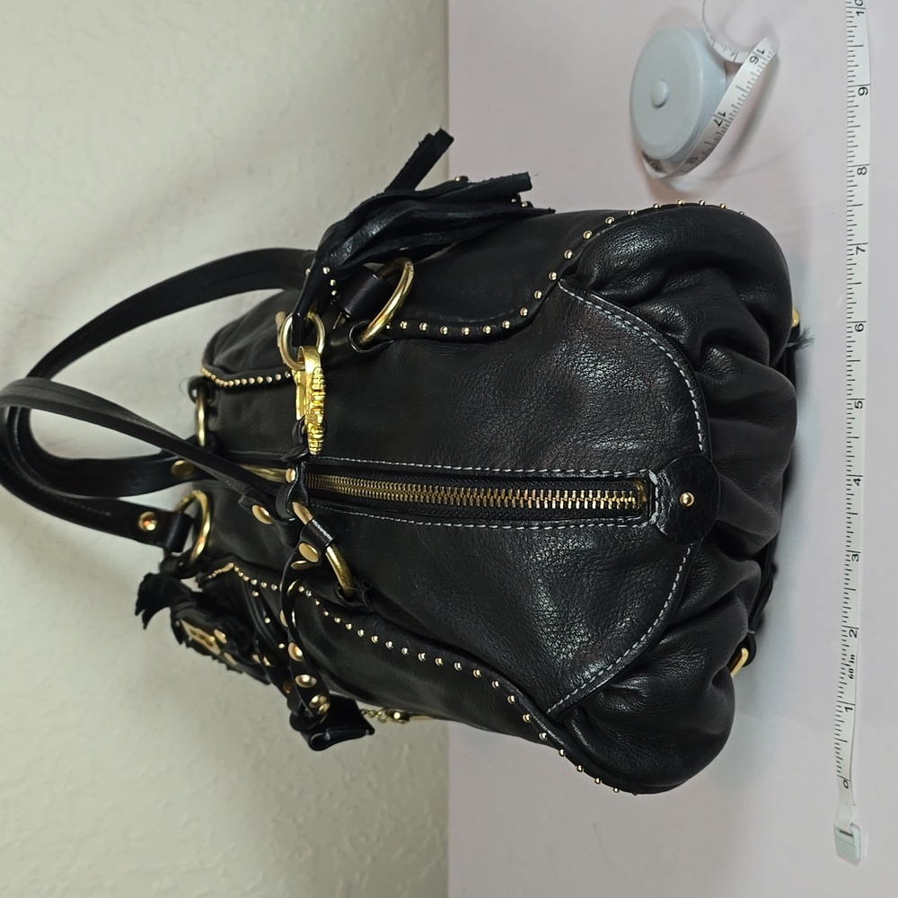 RARE Juicy Couture Vintage Y2K Barrel Leather Baguette Satchel XL RARE Dust Bag - Picture 14 of 14